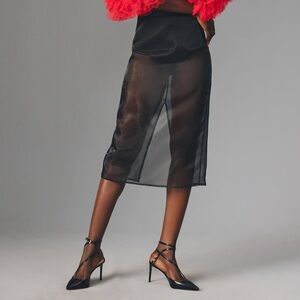 Sunday in Brooklyn | Sheer Slit Midi Skirt